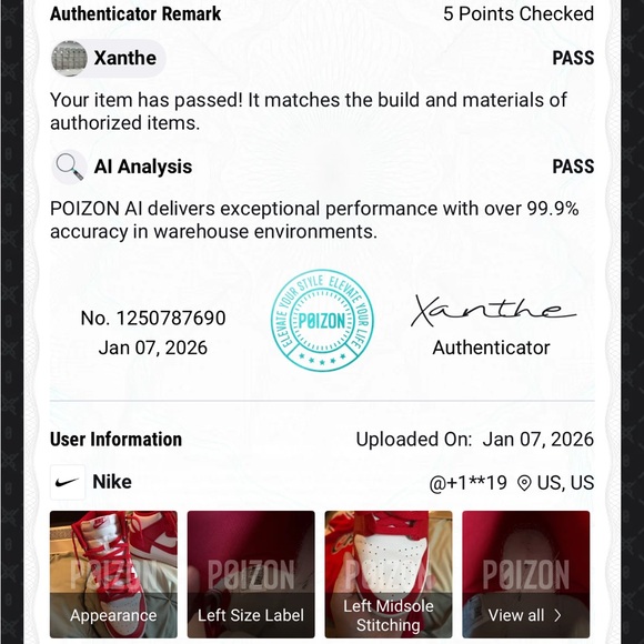 Nike Red and White Dunks - Picture 9 of 9